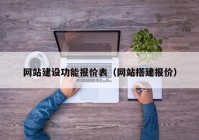 网站建设功能报价表（网站搭建报价）