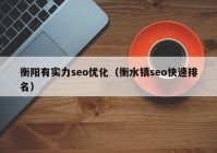 衡阳有实力seo优化（衡水镇seo快速排名）